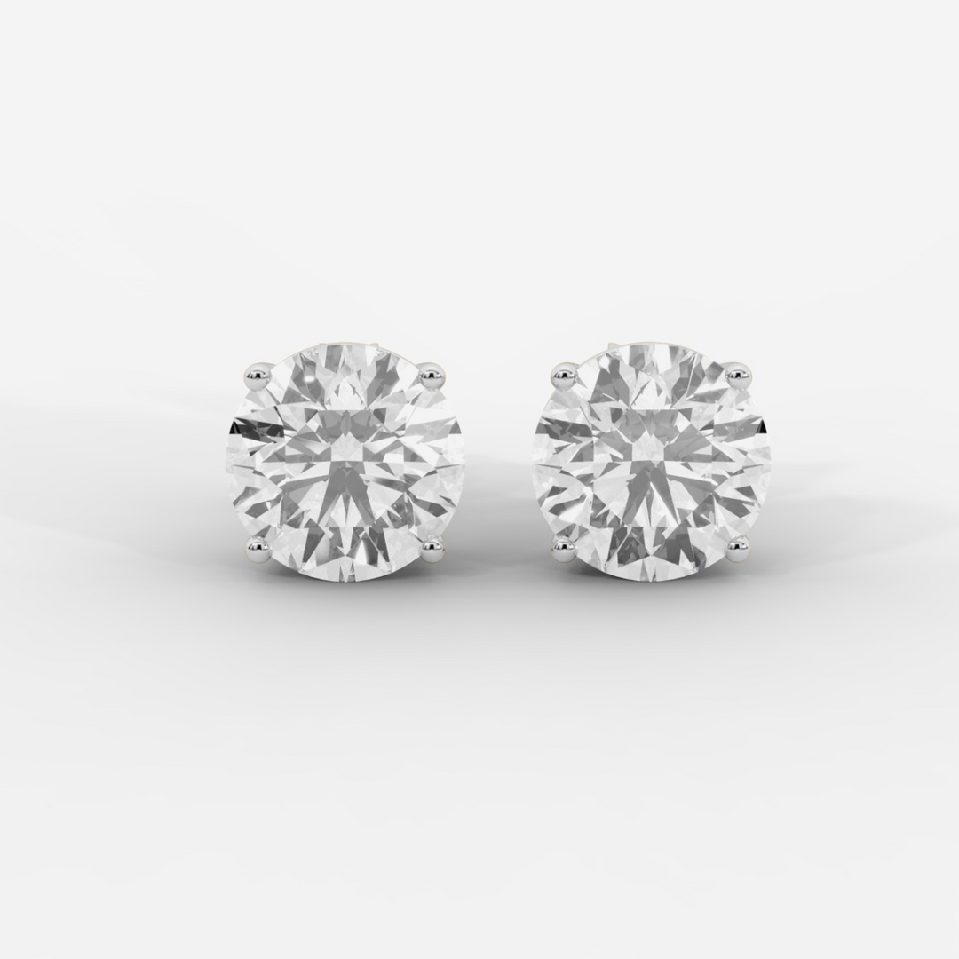 Round Cut Basket Studs