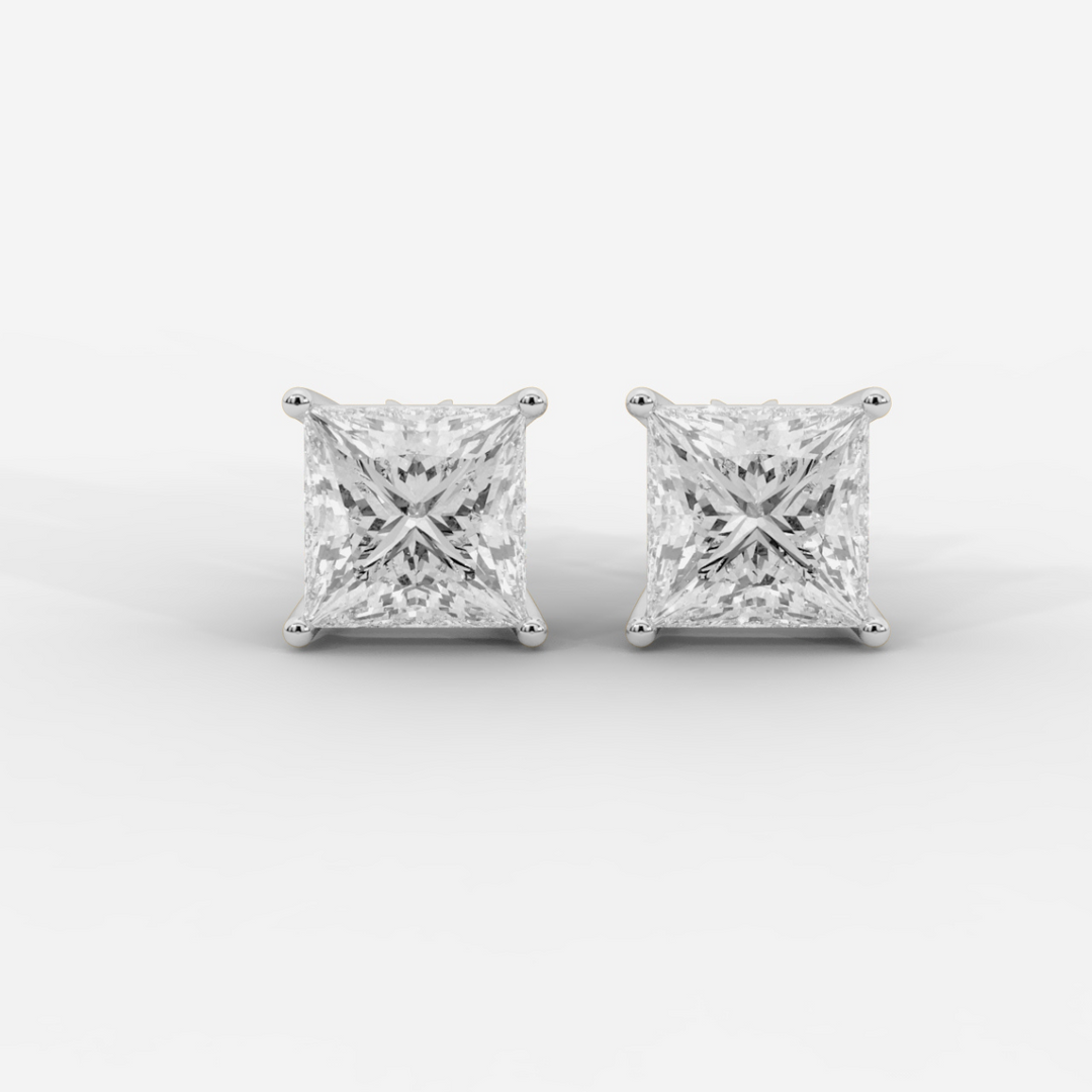 Basket Princess cut Studs