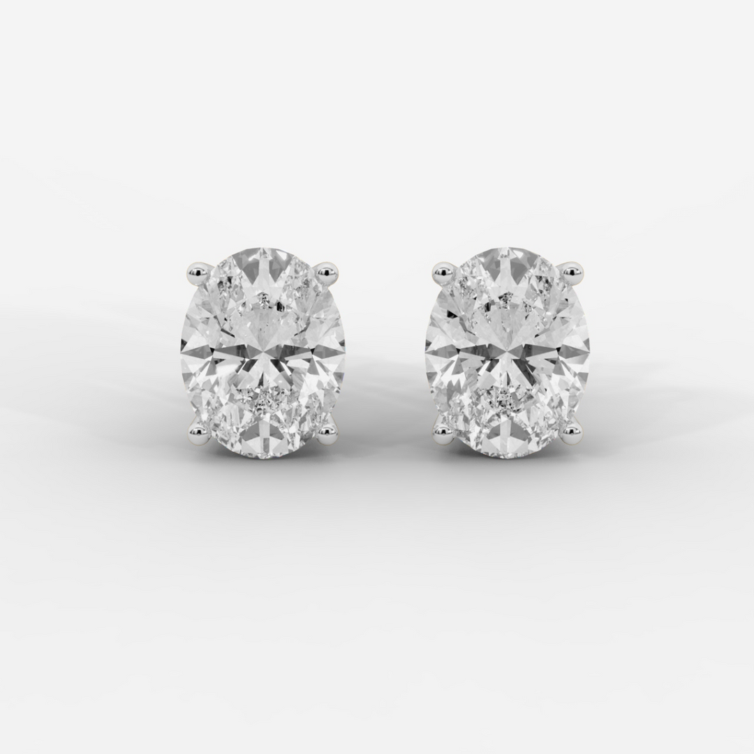 Basket Oval cut Studs