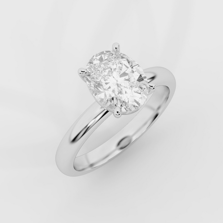 Solitaire Oval Ring