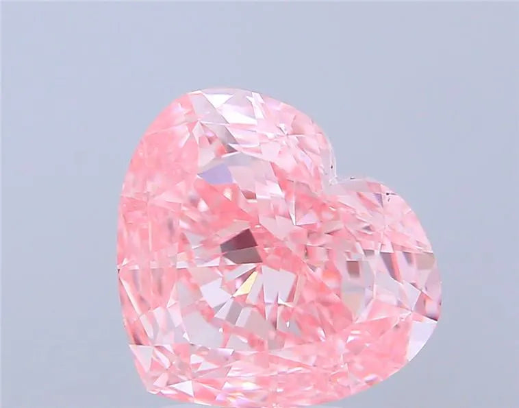 5.01ct Heart Lab Grown Diamond (Colour Fancy Vivid Pink, Clarity VS1, IGI Certified)