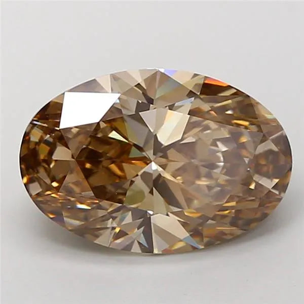 5.01ct Oval Lab Grown Diamond (Colour Fancy Brown, Clarity VS1, IGI Certified)