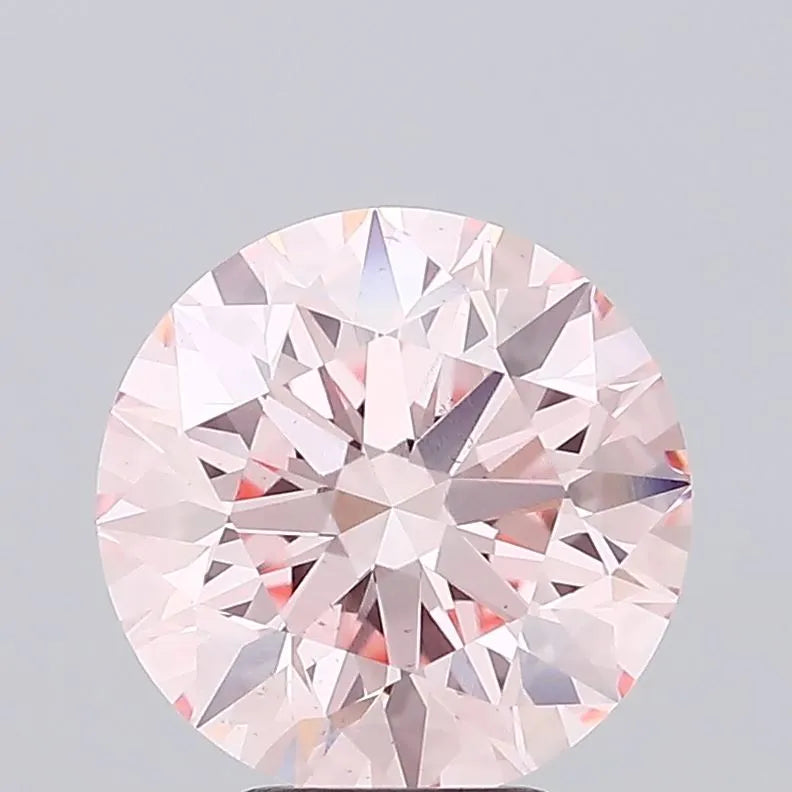 5.01ct Round Lab Grown Diamond (Colour Fancy Intense Pink, Clarity VS1, Cut ID, IGI Certified)