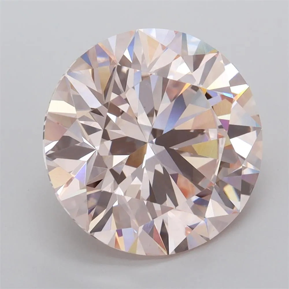 5.01ct Round Lab Grown Diamond (Colour Fancy Intense Pink, Clarity VS1, Cut ID, IGI Certified)