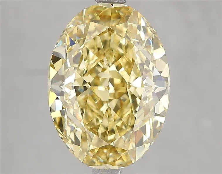 5.03ct Oval Lab Grown Diamond (Colour Fancy Intense Yellow, Clarity VVS2, IGI Certified)