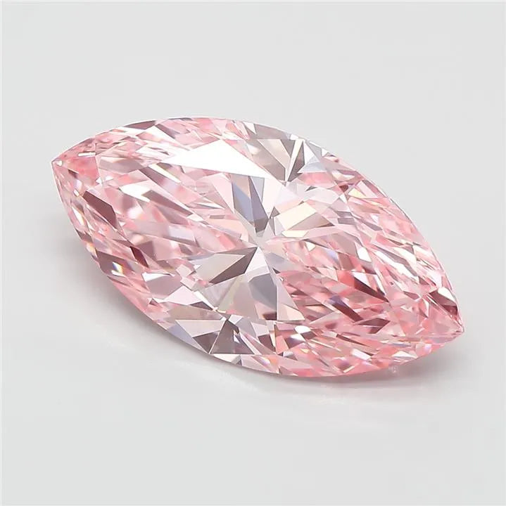 5.04ct Marquise Lab Grown Diamond (Colour Fancy Vivid Pink, Clarity VS1, IGI Certified)
