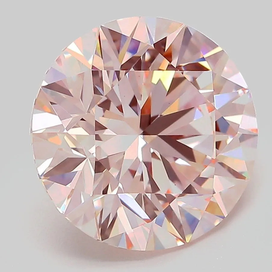 5.05ct Round Lab Grown Diamond (Colour Fancy Intense Pink, Clarity VS1, Cut ID, IGI Certified)