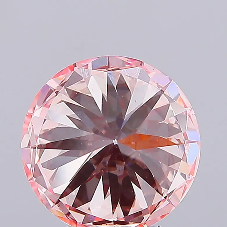 5.07ct Round Lab Grown Diamond (Colour Fancy Intense Pink, Clarity VS1, Cut ID, IGI Certified)