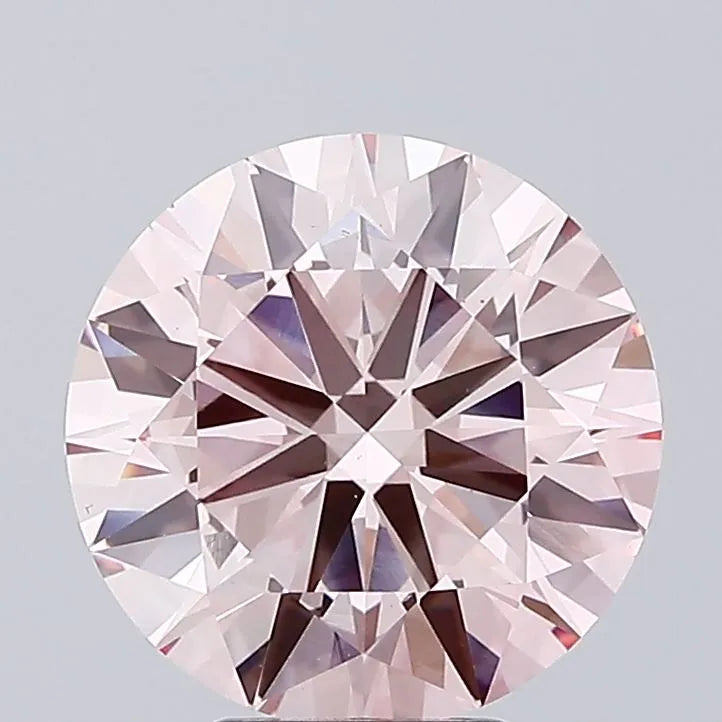 5.45ct Round Lab Grown Diamond (Colour Fancy Pink, Clarity VVS2, Cut ID, IGI Certified)