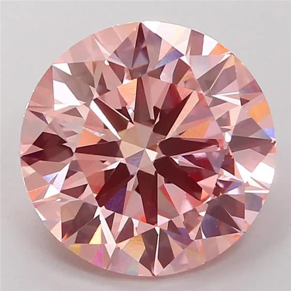 5.53ct Round Lab Grown Diamond (Colour Fancy Intense Pink, Clarity VS1, Cut ID, IGI Certified)