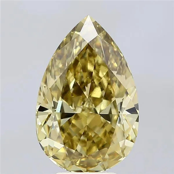 5.62ct Pear Lab Grown Diamond (Colour Fancy Intense Gray Yellow, Clarity VS1, IGI Certified)