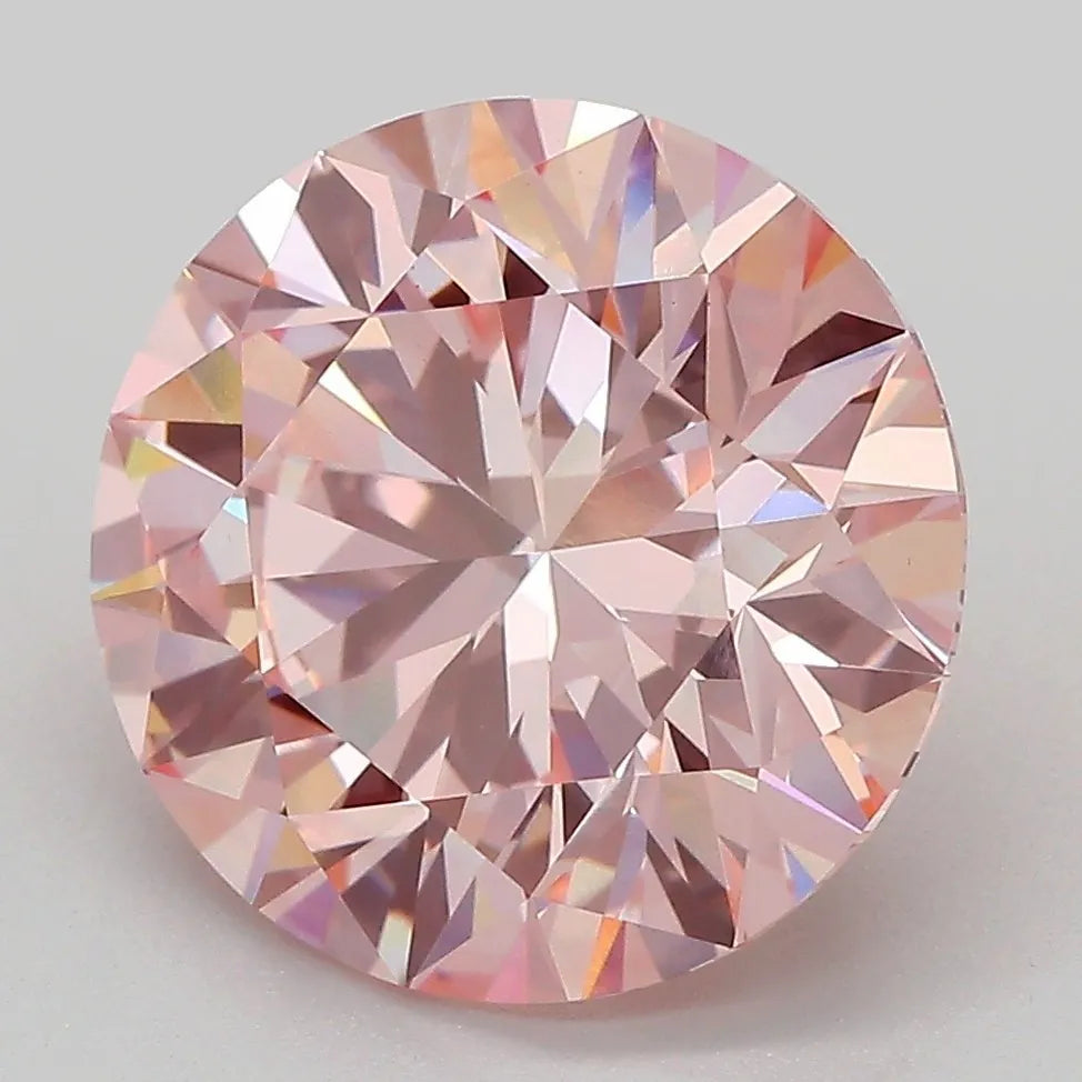 5.64ct Round Lab Grown Diamond (Colour Fancy Intense Pink, Clarity VS1, Cut ID, IGI Certified)