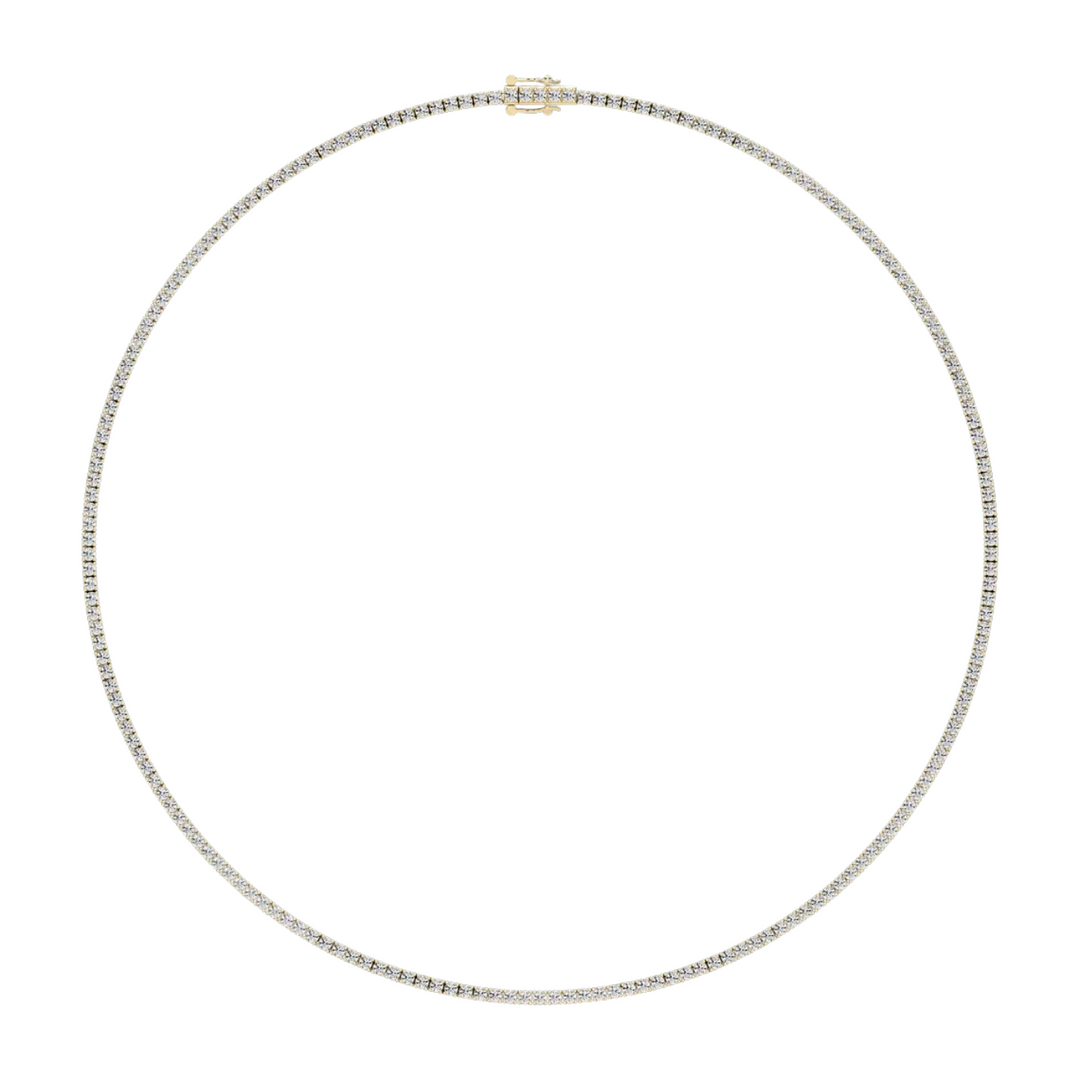 Classic Round Brilliant Diamond Tennis Necklace