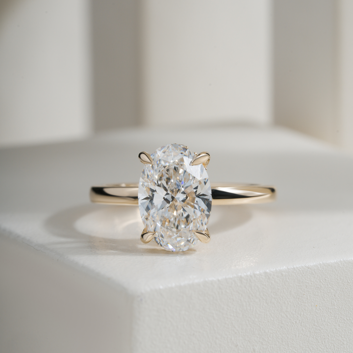 Oval 2.52CT E VVS2 April Hidden Halo Ring
