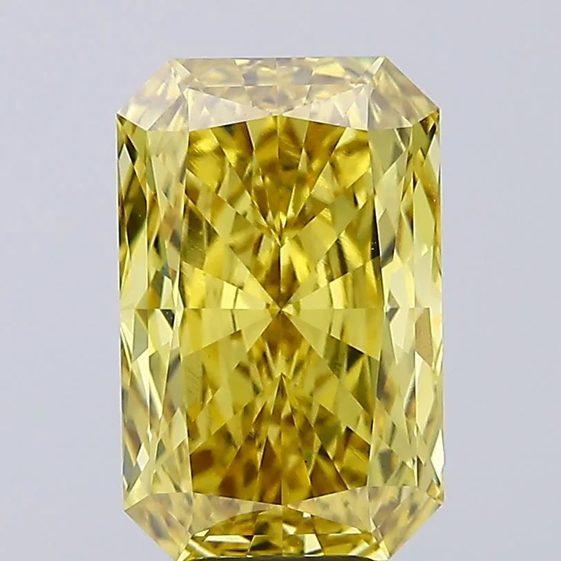6.07ct Radiant Lab Grown Diamond (Colour Fancy Vivid Yellow, Clarity VS1, IGI Certified)