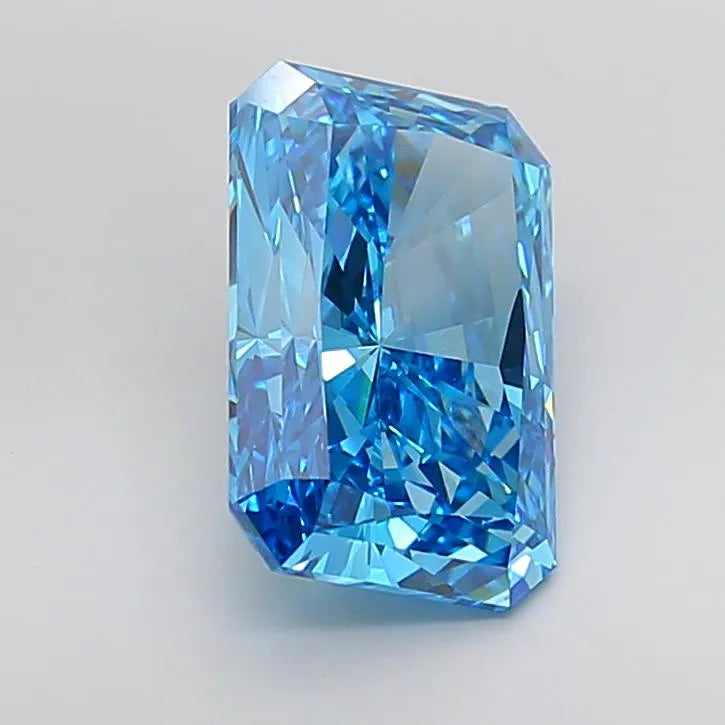 6.52ct Radiant Lab Grown Diamond (Colour Fancy Vivid Blue, Clarity VVS2, IGI Certified)