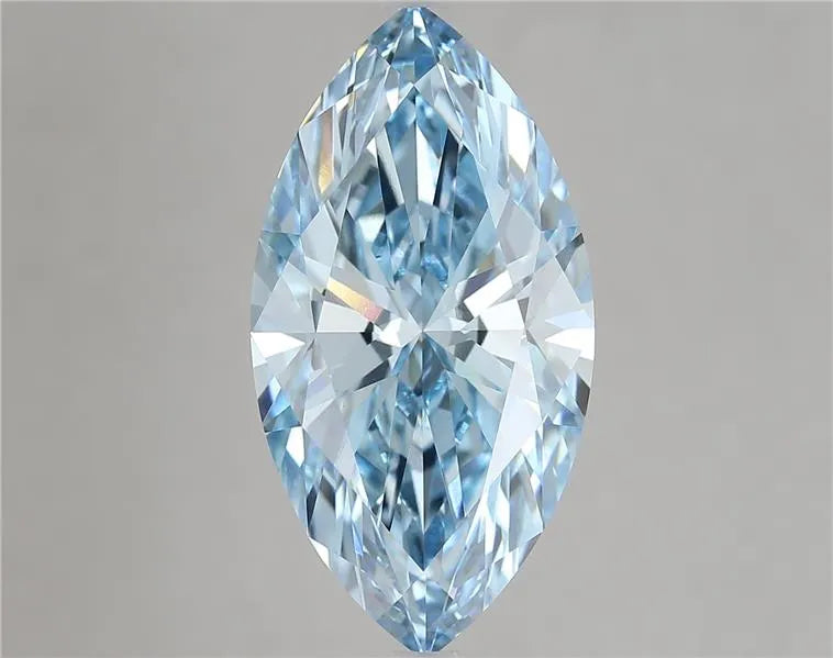 6.59ct Marquise Lab Grown Diamond (Colour Fancy Vivid Blue, Clarity VVS2, IGI Certified)