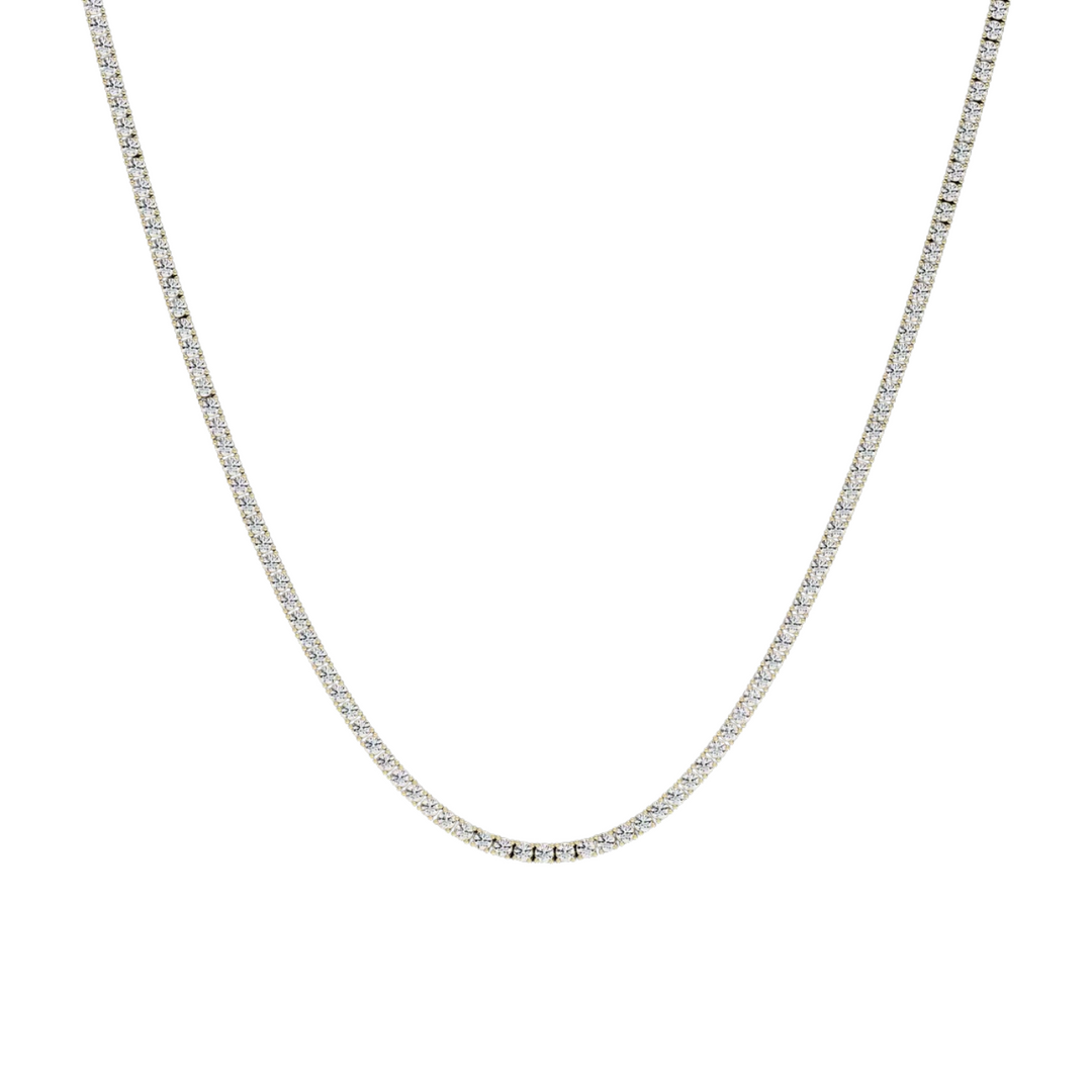 Classic Round Brilliant Diamond Tennis Necklace