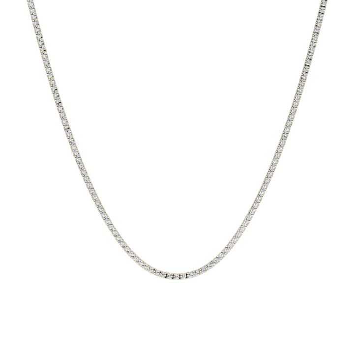 Classic Round Brilliant Diamond Tennis Necklace