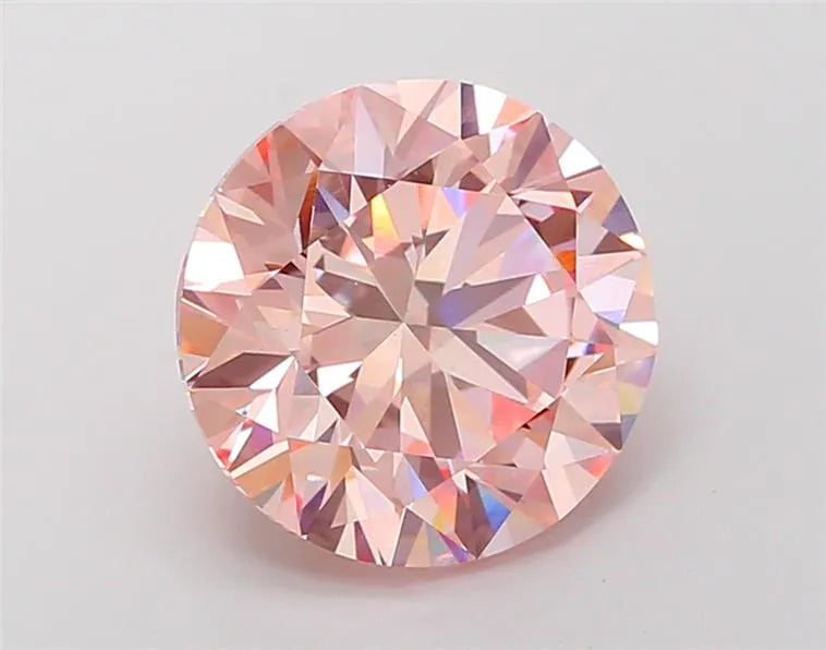 7.00ct Round Lab Grown Diamond (Colour Fancy Pink, Clarity VS1, Cut EX, IGI Certified)