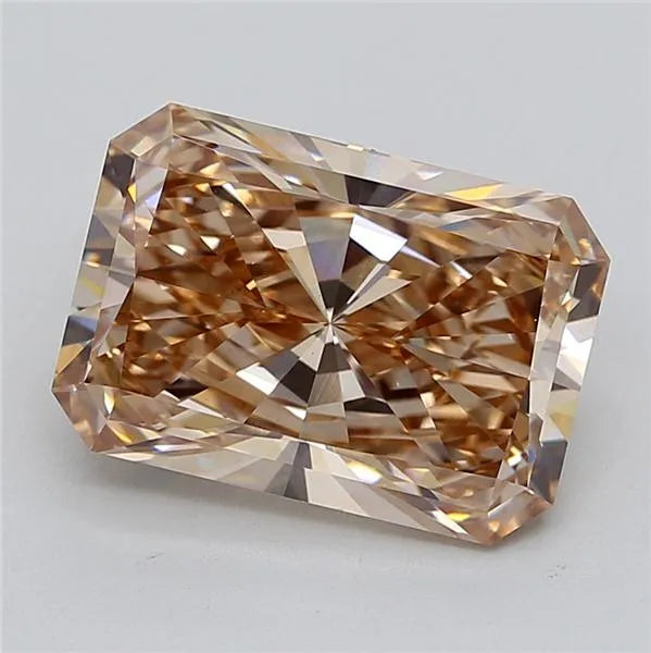 7.05ct Radiant Lab Grown Diamond (Colour Fancy Brown, Clarity VS1, IGI Certified)