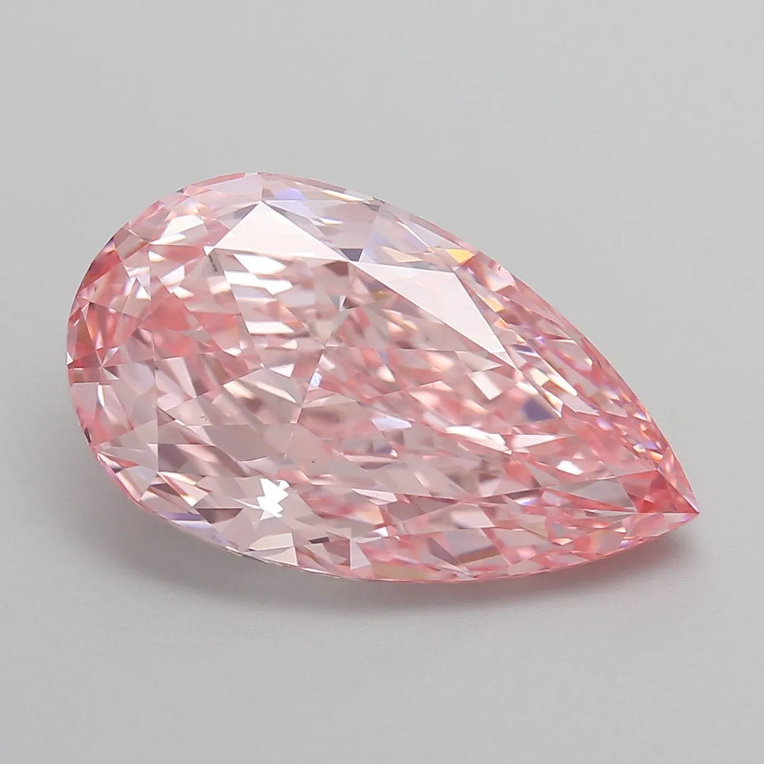 8.13ct Pear Lab Grown Diamond (Colour Fancy Vivid Pink, Clarity VVS2, IGI Certified)