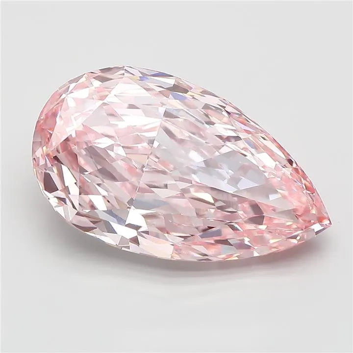 8.22ct Pear Lab Grown Diamond (Colour Fancy Vivid Pink, Clarity VVS2, IGI Certified)