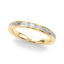 CUSTOM Baguette LAB DIAMOND BAND in White Gold