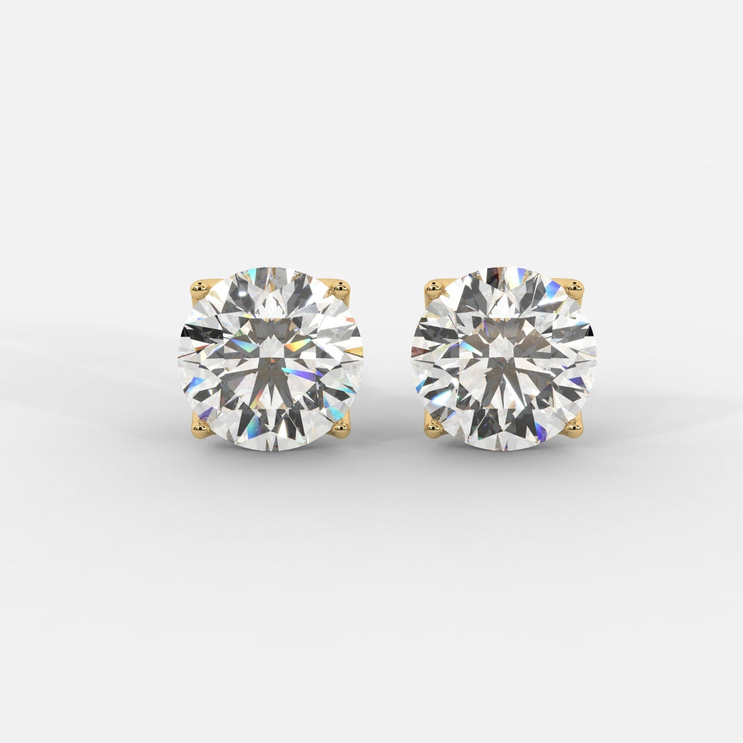 Round Cut Tulip Basket Studs