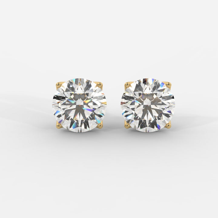 Round Cut Tulip Basket Studs