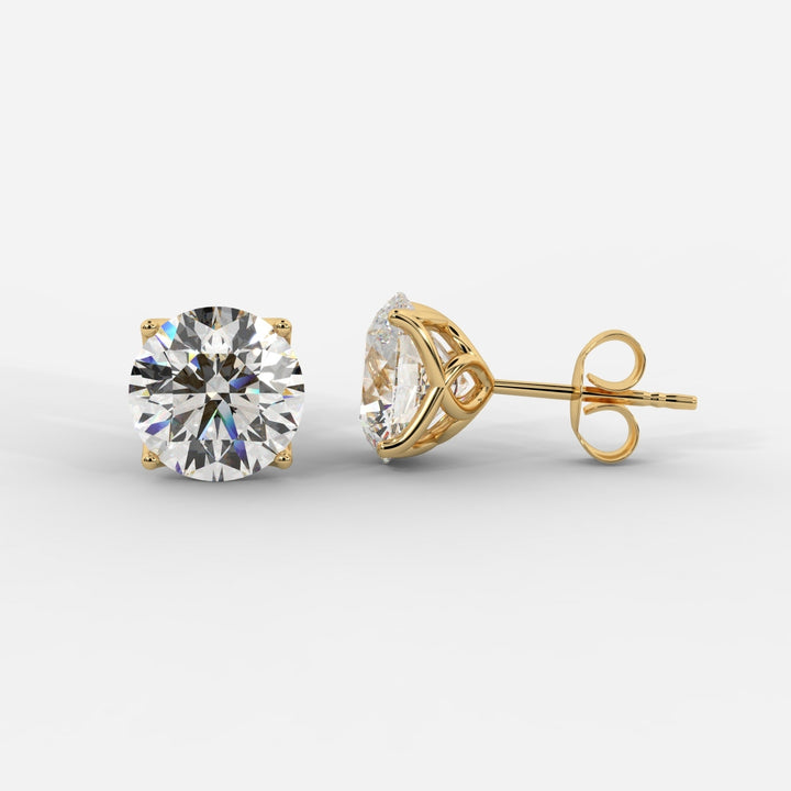 Round Cut Tulip Basket Studs