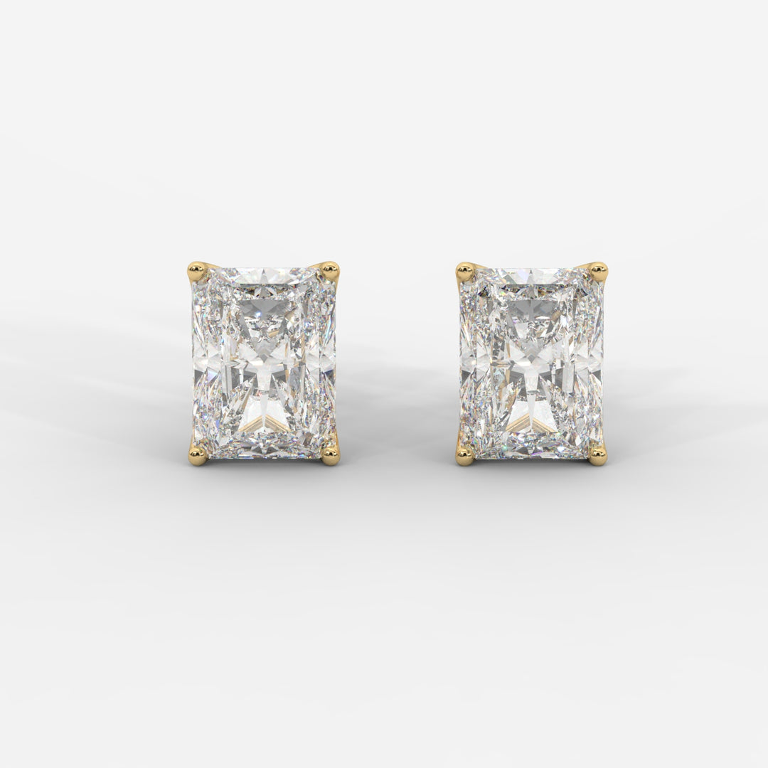 Tulip Basket Radiant cut Studs.