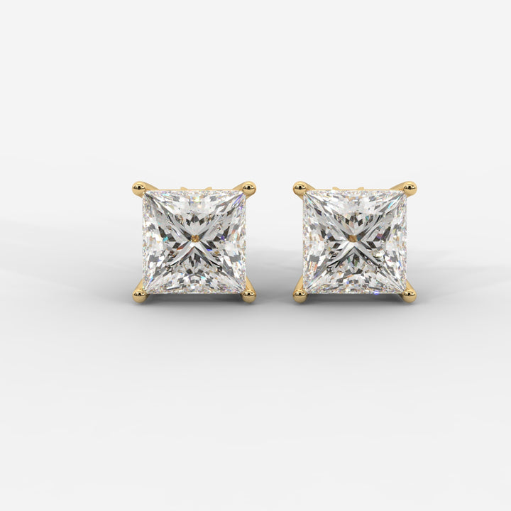 Basket Princess cut Studs