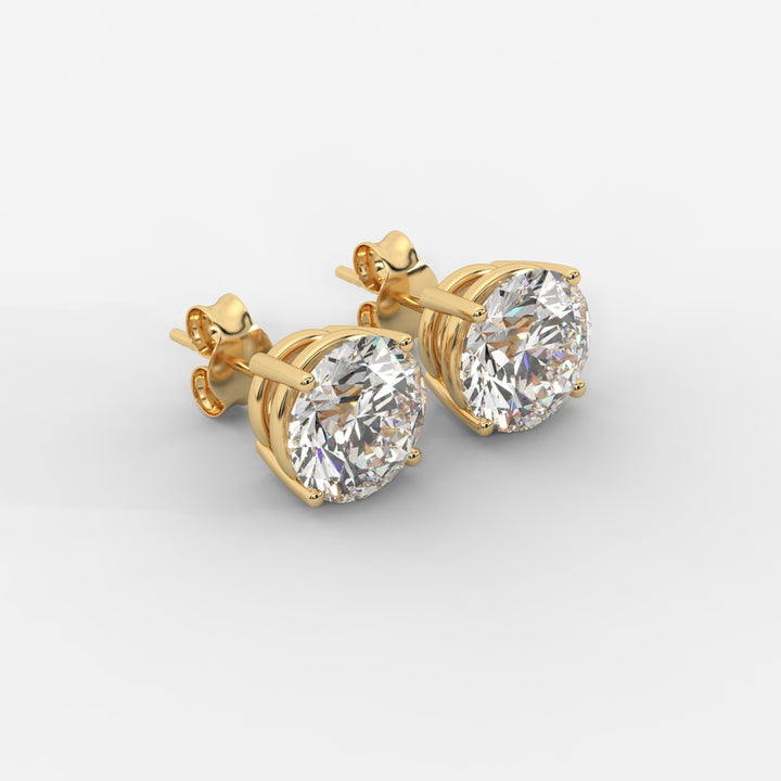 Round Cut Basket Studs