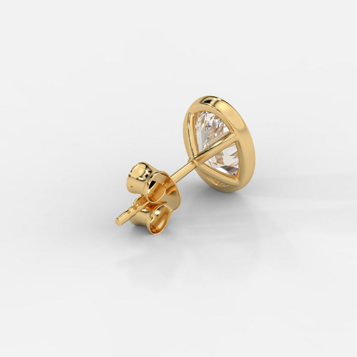 Oval Cut Bezel Studs