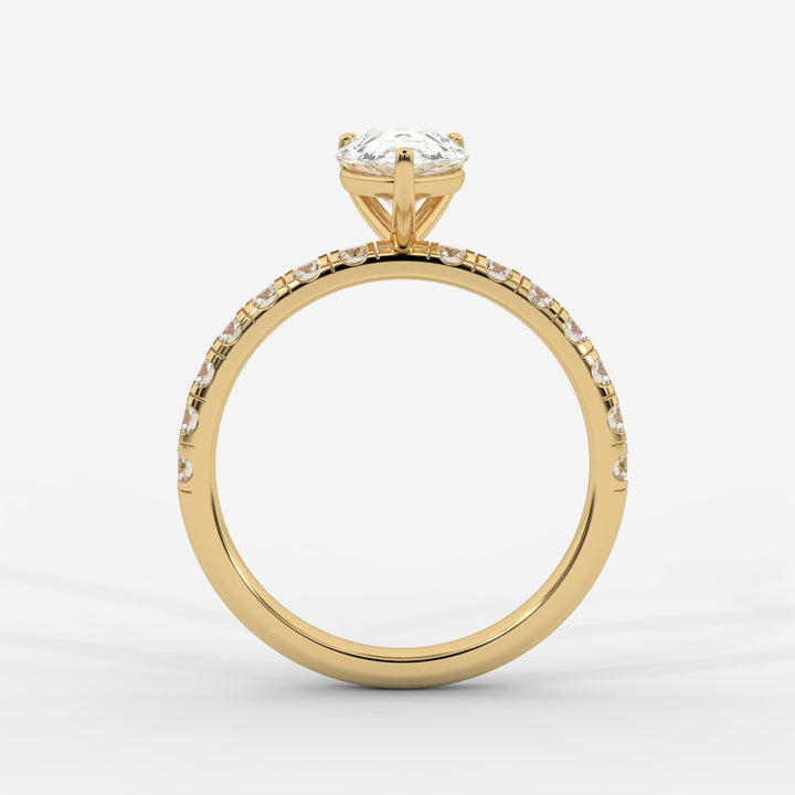 Pear with Pave Ring