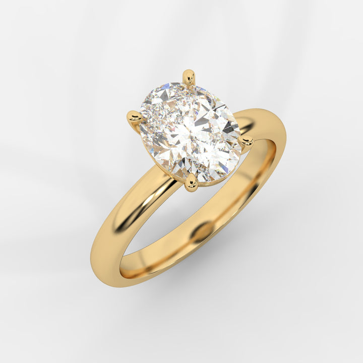 Solitaire Oval Ring