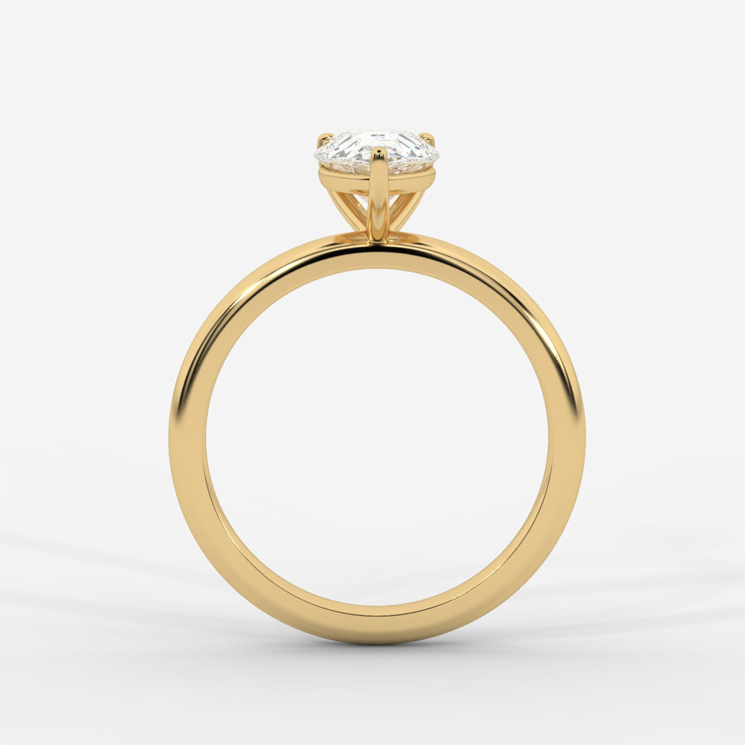 Solitaire Pear Ring