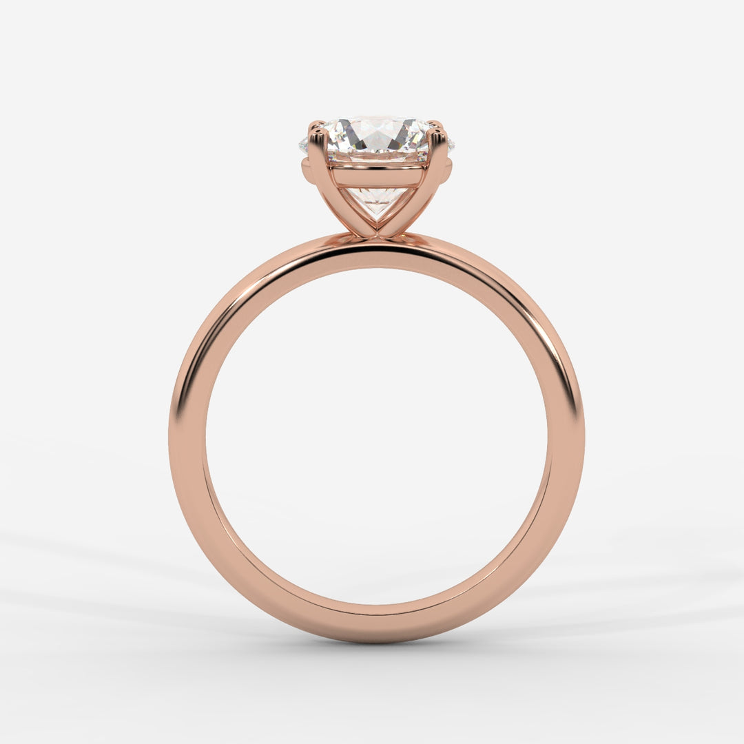 Solitaire Round Ring in Rose Gold