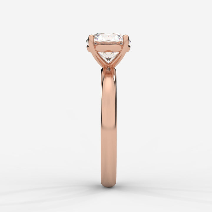 Solitaire Round Ring in Rose Gold