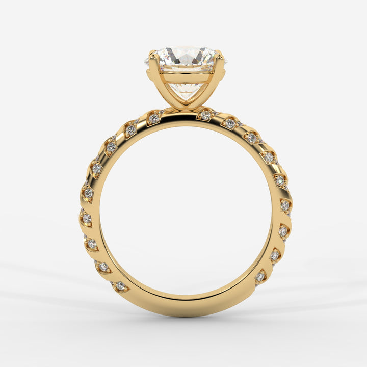 Twisted Pave Band Ring