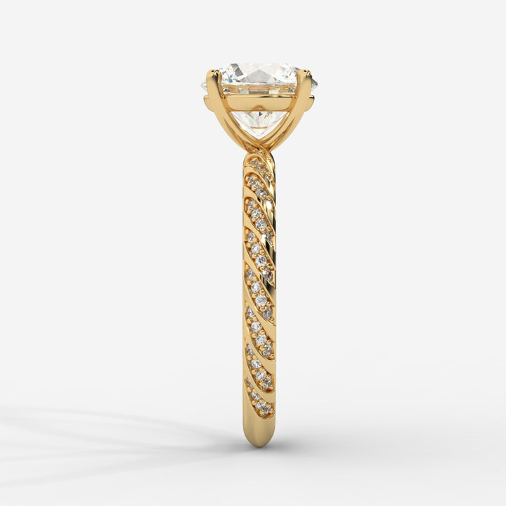 Twisted Pave Band Ring