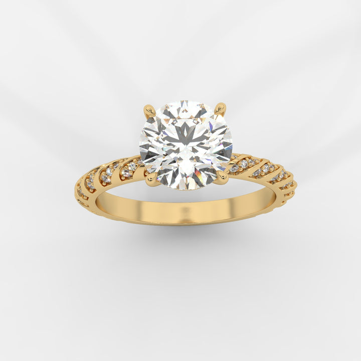 Twisted Pave Band Ring