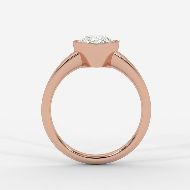 Pear cut in Bezel with Bold Band Ring
