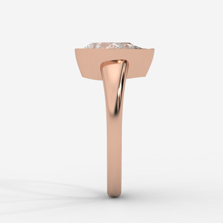 Pear cut in Bezel with Bold Band Ring