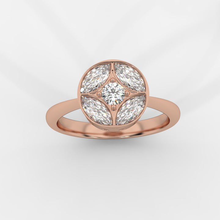 Marquise and Round Ring