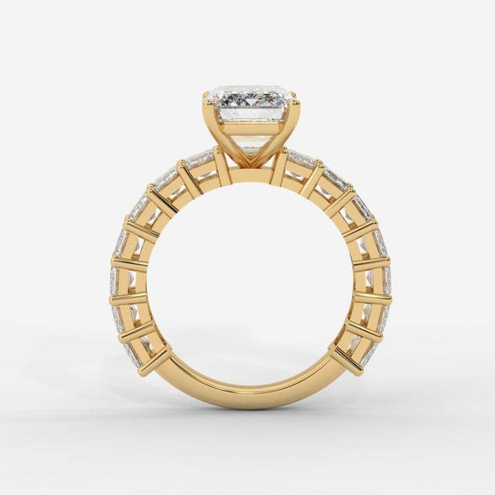 Emerald Cut with Emerald Eternity Ring