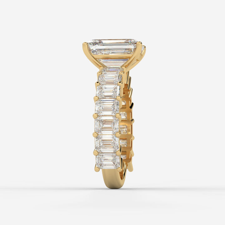 Emerald Cut with Emerald Eternity Ring