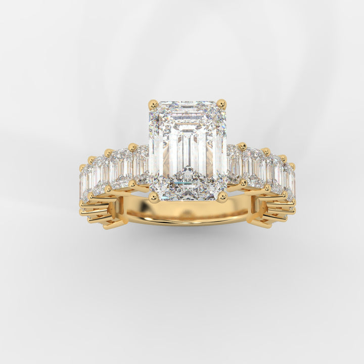 Emerald Cut with Emerald Eternity Ring