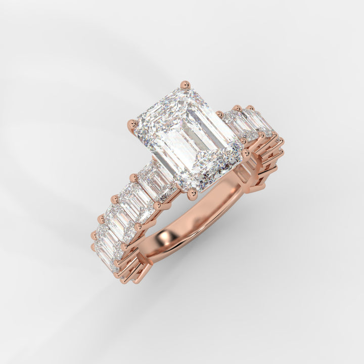 Emerald Cut with Emerald Eternity Ring
